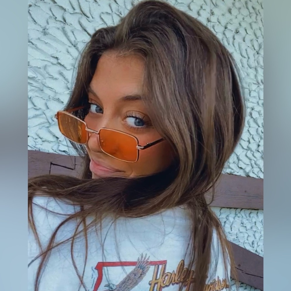 Vintage style Orange Sunglasses - Picture 2 of 3